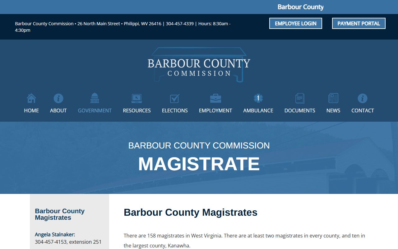 Barbour County Magistrate Court records after jail arrest contact page
